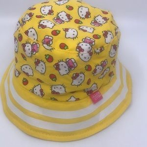 Sanrio Bucket Cap Hat Hello Kitty Youth One Size Yelow